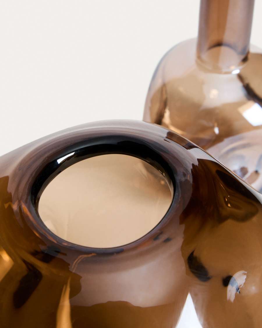 Vaso Olivet in vetro marrone 30 cm