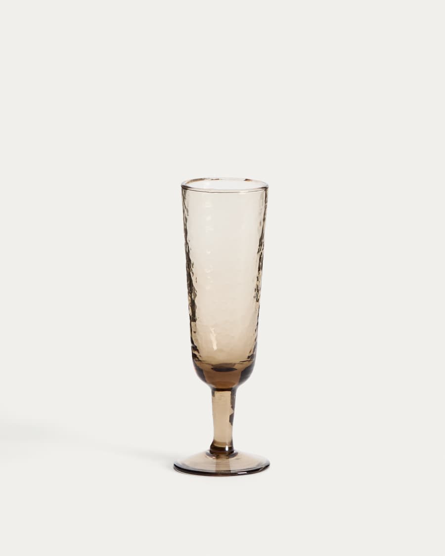 Sileia wine glass made of brown recycled glass