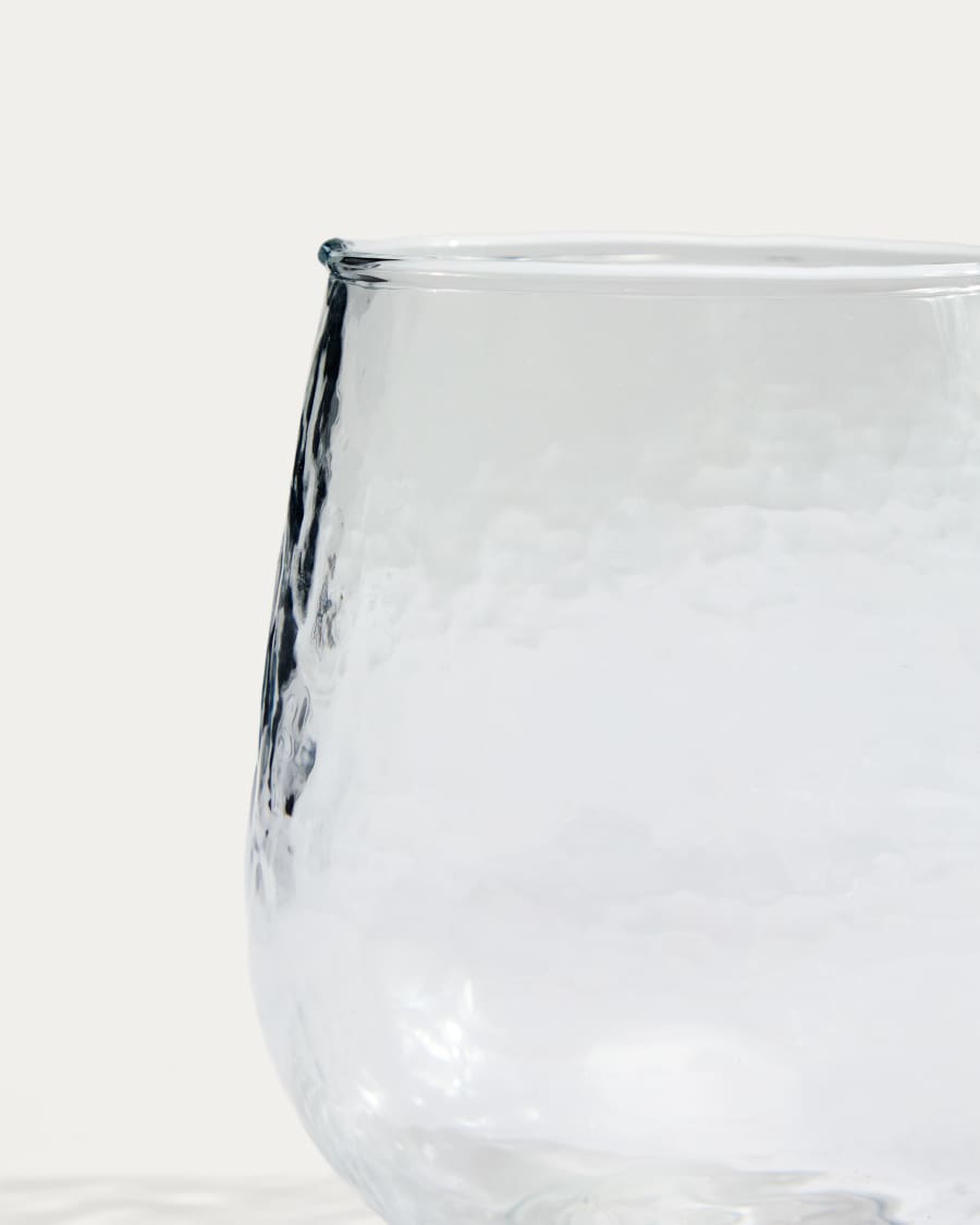 Sileia cup made of transparent recycled glass