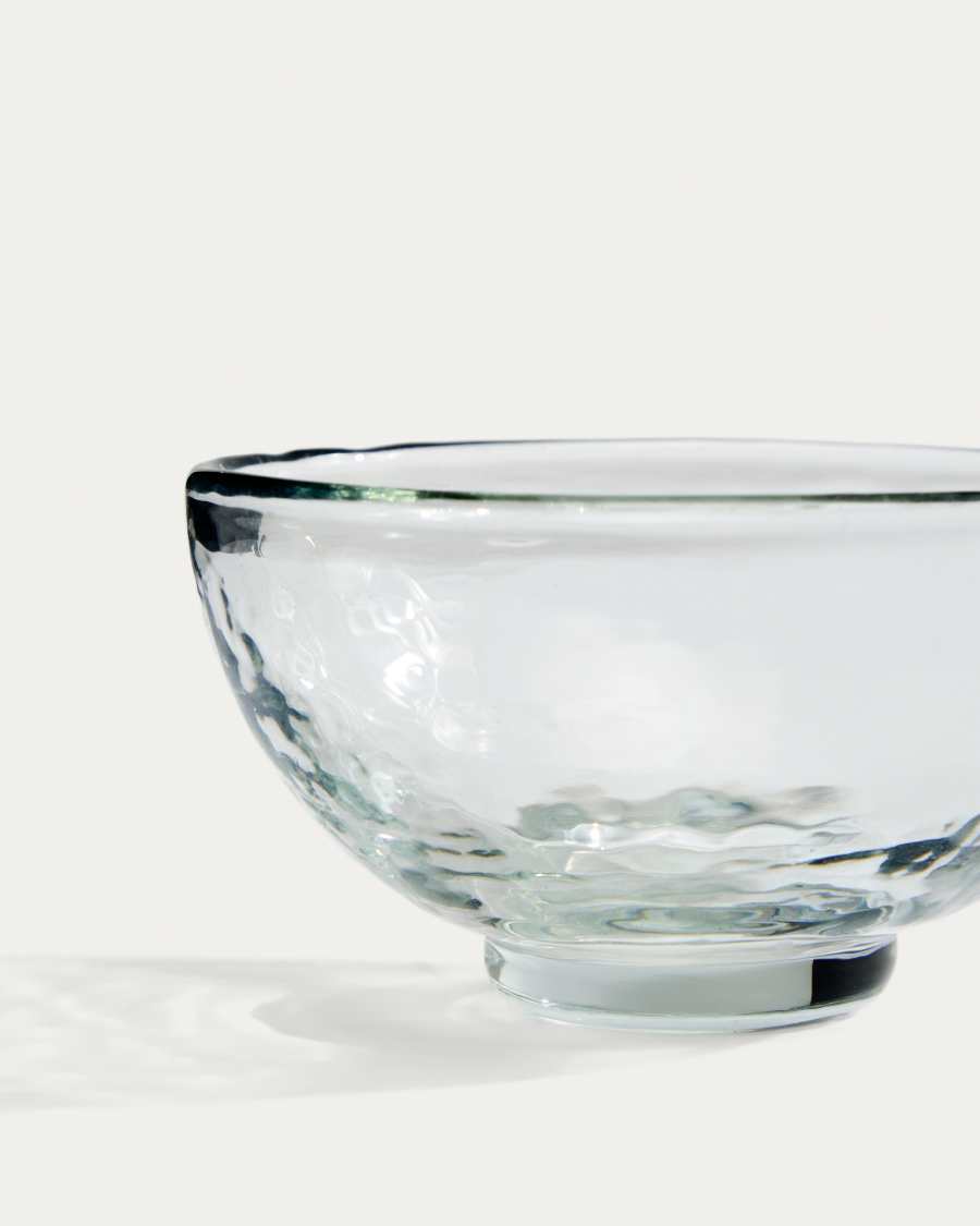 Sileia small bowl made of transparent recycled glass