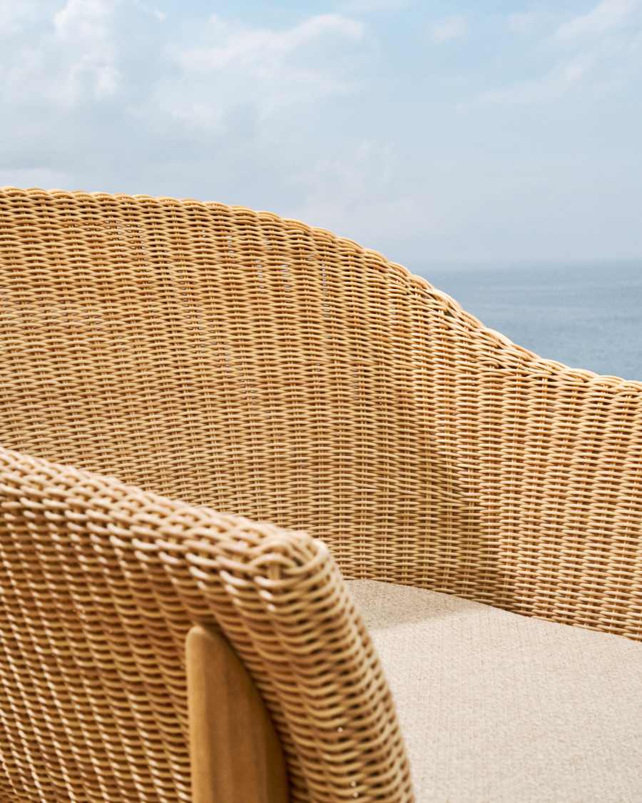 Galea chair in FSC 100% solid teak wood and synthetic rattan