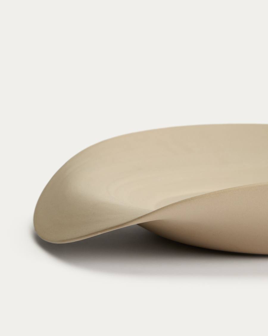 Centrotavola Ebenor in ceramica beige Ø 40 cm