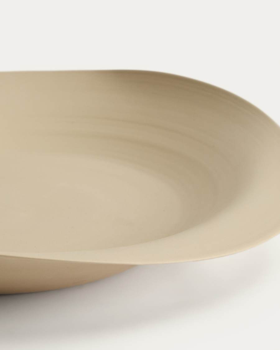 Centrotavola Ebenor in ceramica beige Ø 53 cm