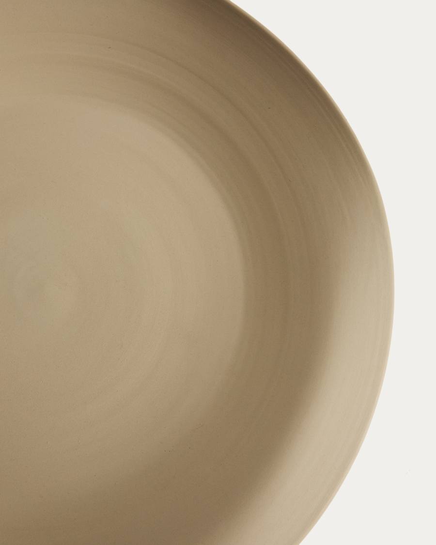 Centrotavola Ebenor in ceramica beige Ø 53 cm