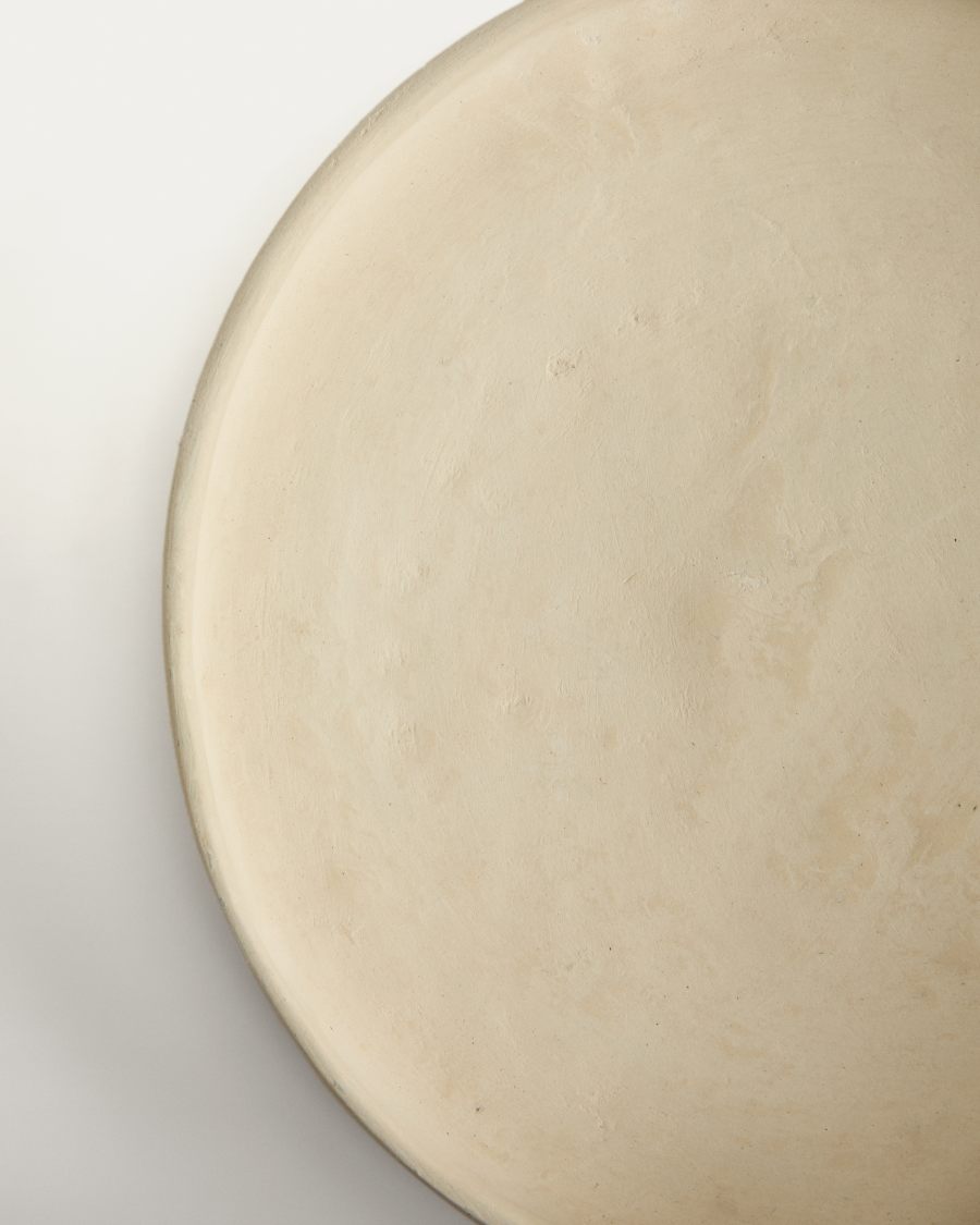 Centre de table Mireni en papier mâché beige Ø 29 cm