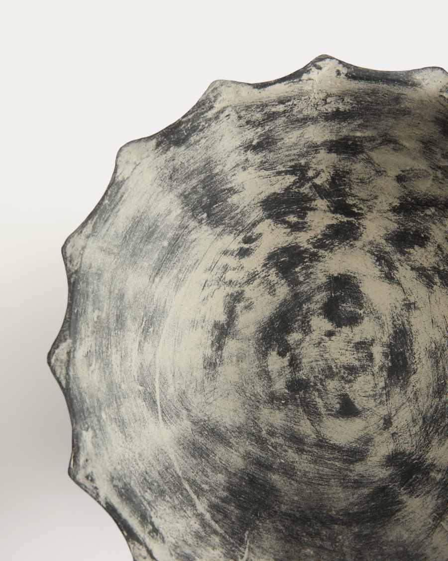 Centrotavola Valura in cartapesta grigio Ø 26 cm