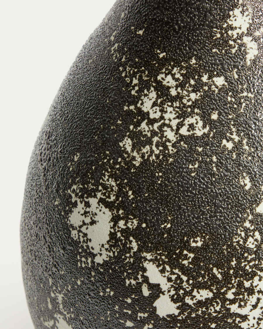 Orelin ceramic vase in black and white 39 cm