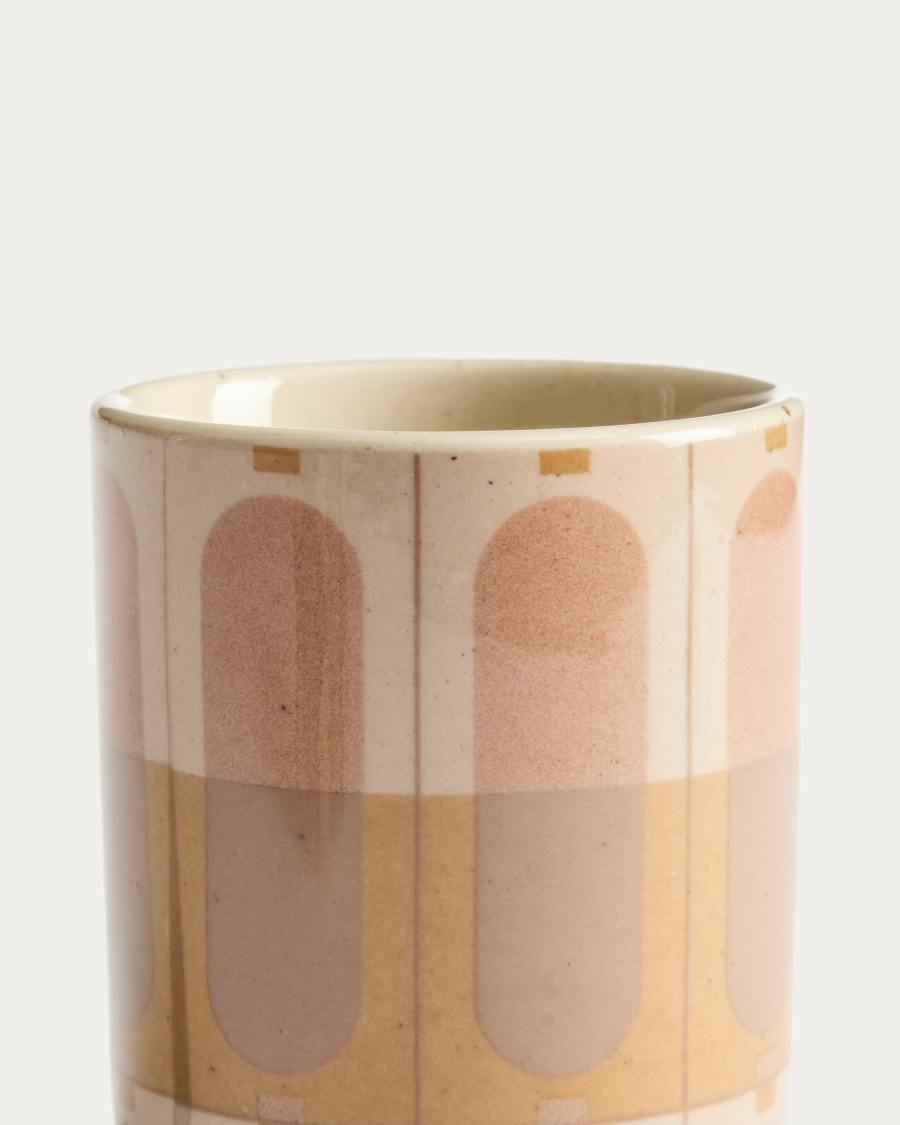 Julnet mug in beige ceramic