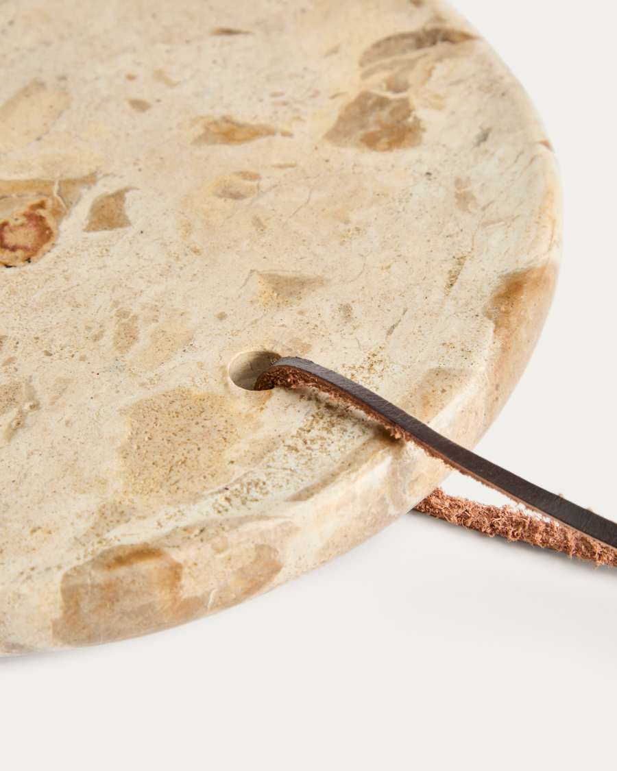 Δίσκος Orlina από μπεζ μάρμαρο 30 x 20 εκ.