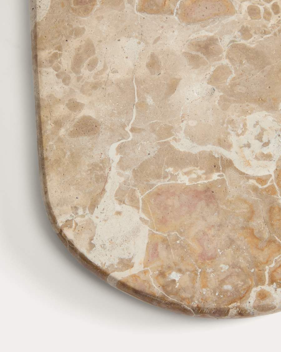 Δίσκος Orlina από μπεζ μάρμαρο 25 x 18 εκ.