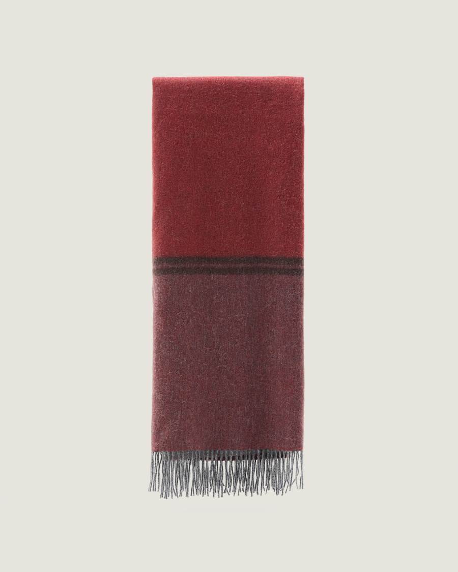 Manta Zunara barreja llana doble faç amb serrells multicolors 170x130 cm