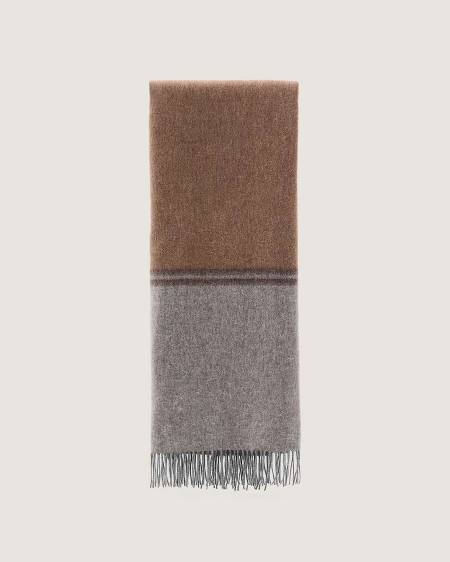 Manta Zunara barreja llana doble faç amb serrells multicolors 170x130 cm