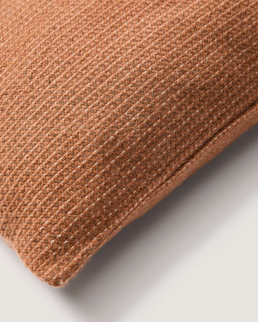Elira wool and acrylic cushion cover in orange 40 x 60 cm