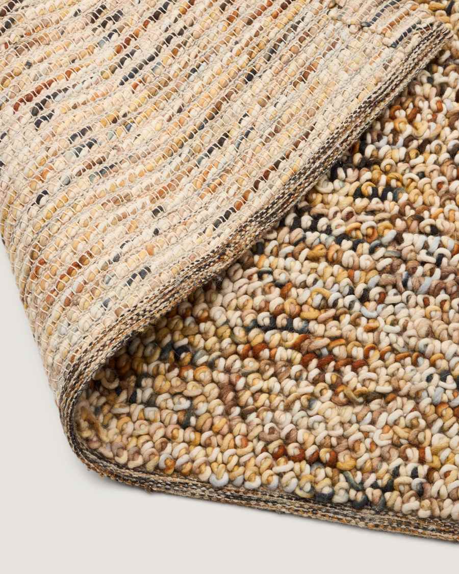 Elanis multicoloured bouclé wool rug 200 x 300cm