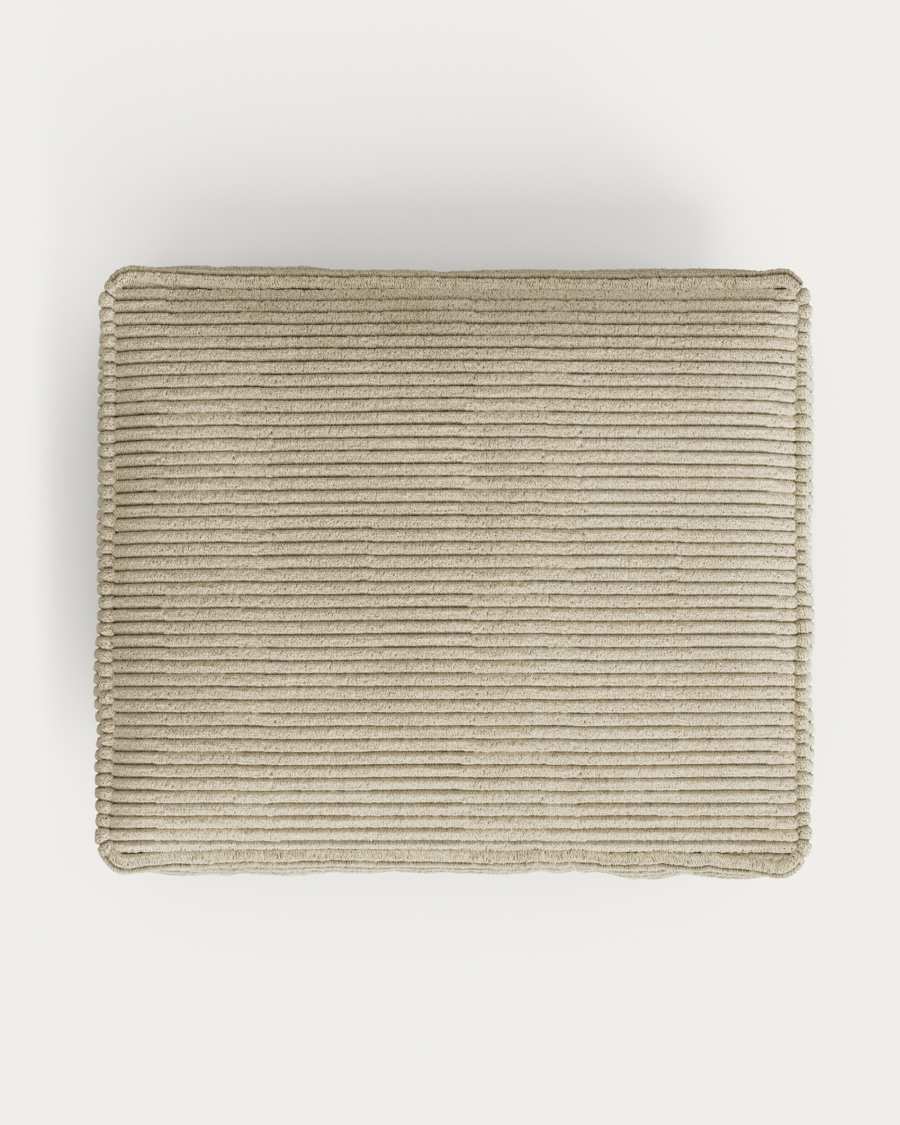 Blok fire-retardant cushion in thick ecru corduroy 50 x 60cm FR