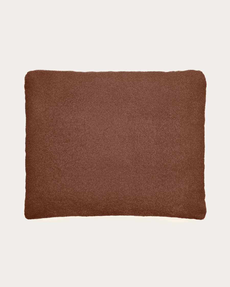Martina terracotta bouclé cushion 60 x 52 cm
