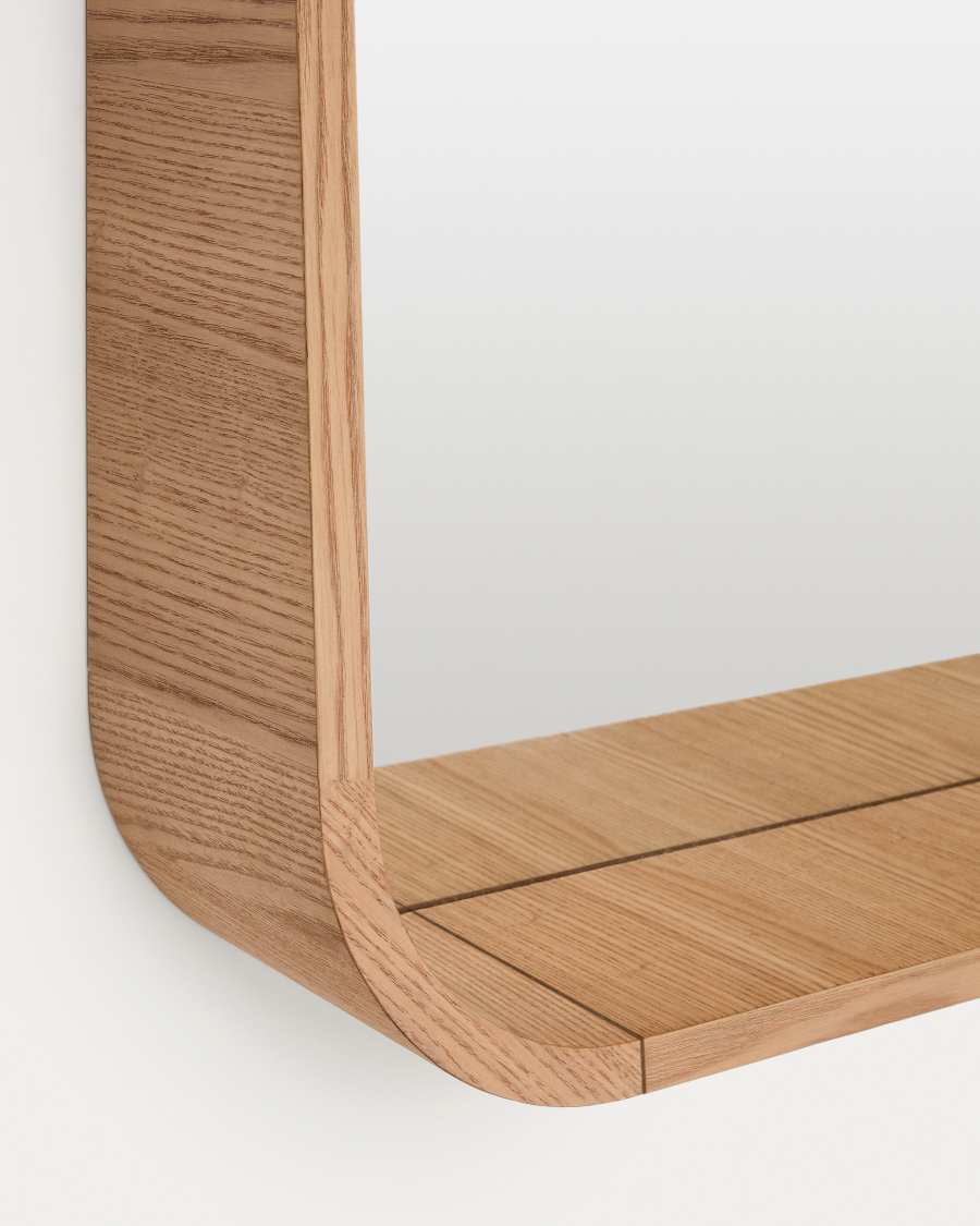 Mirall Salaya de fusta contraxapada de freixe amb acabat natural 90 x 60 cm