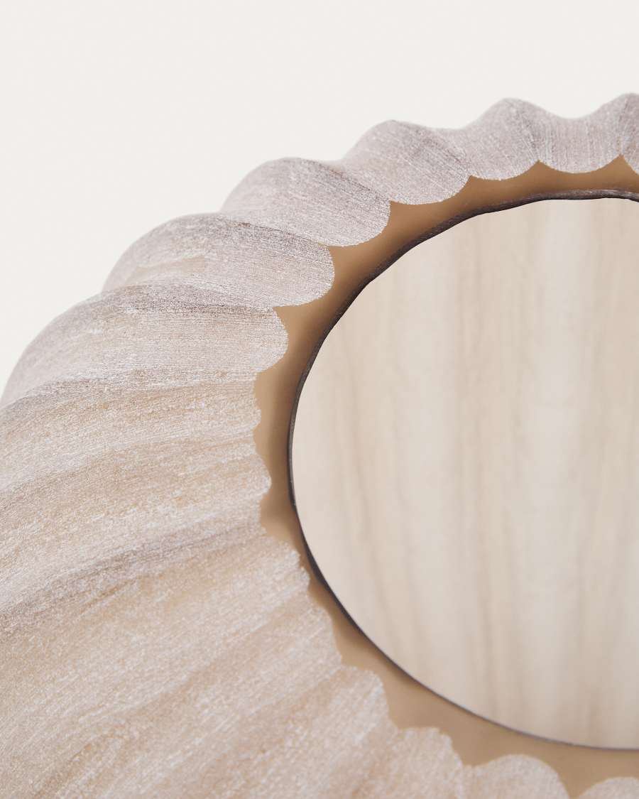 Lumia beige glass vase 27cm