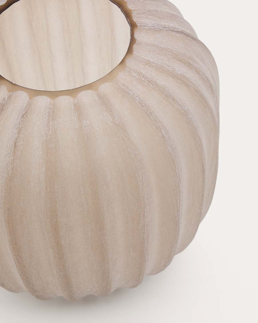 Lumia beige glass vase 27cm