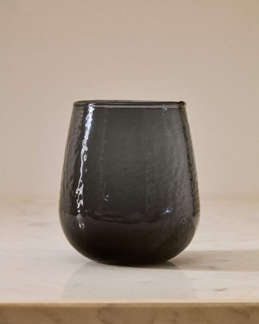 Bicchiere Sileia in vetro riciclato blu