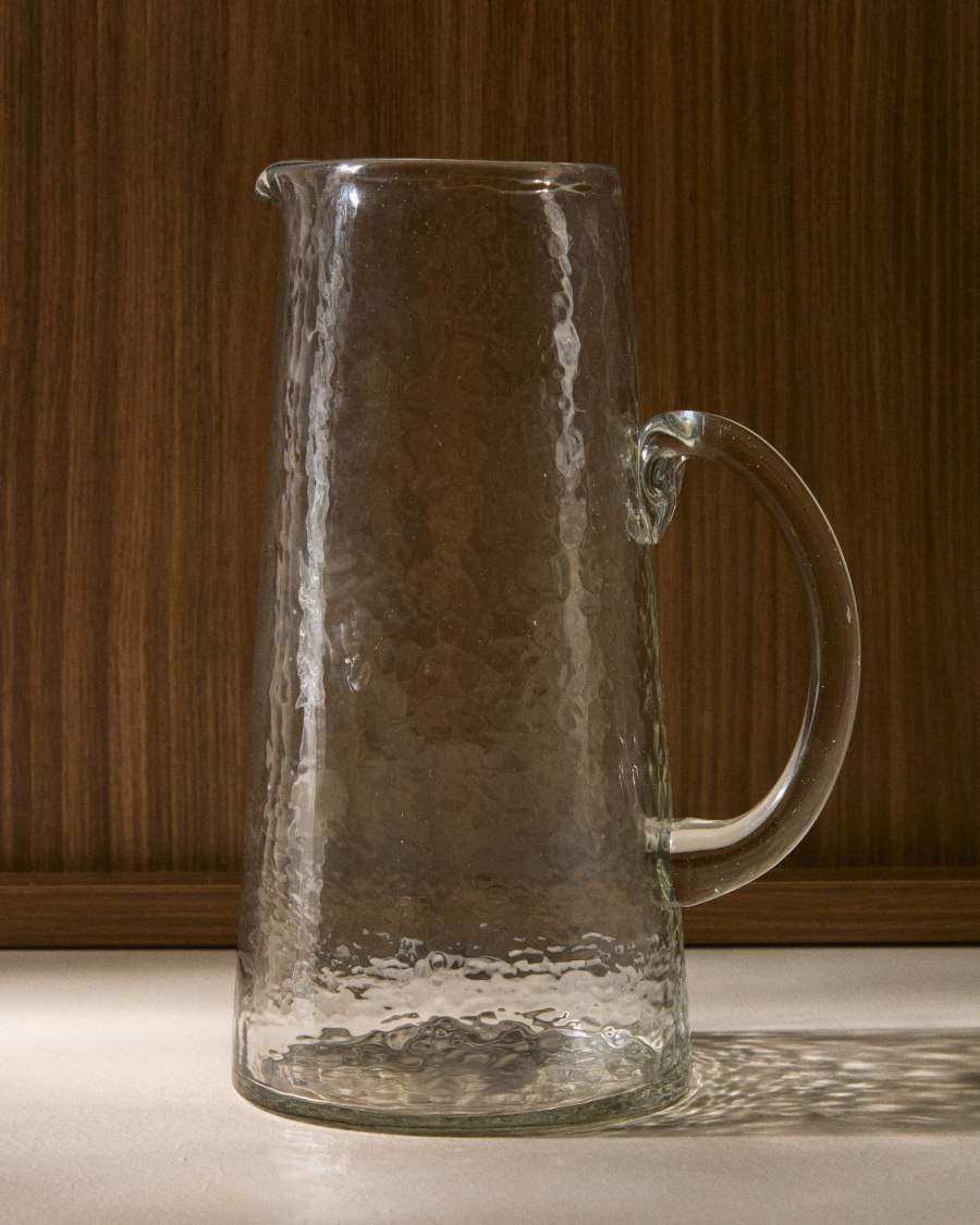 Obila transparent recycled glass jug