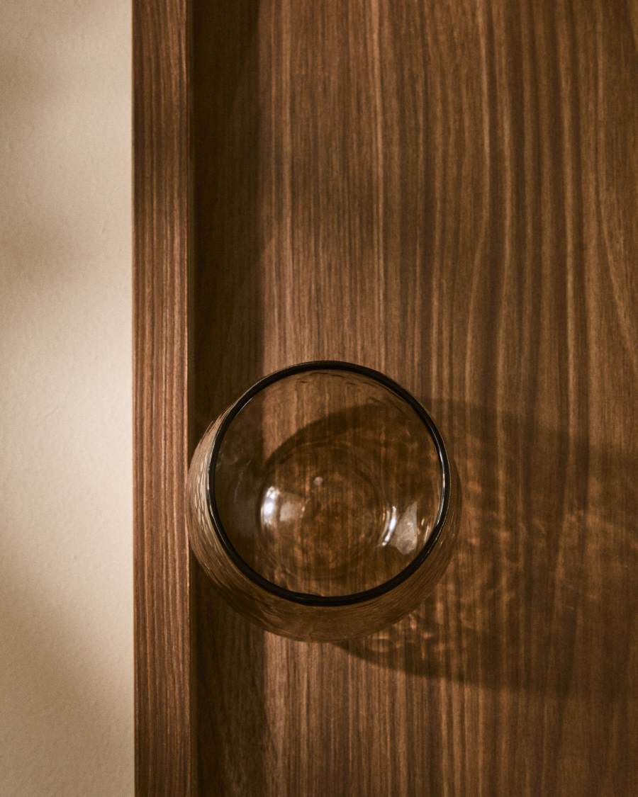 Sileia cup made of brown recycled glass