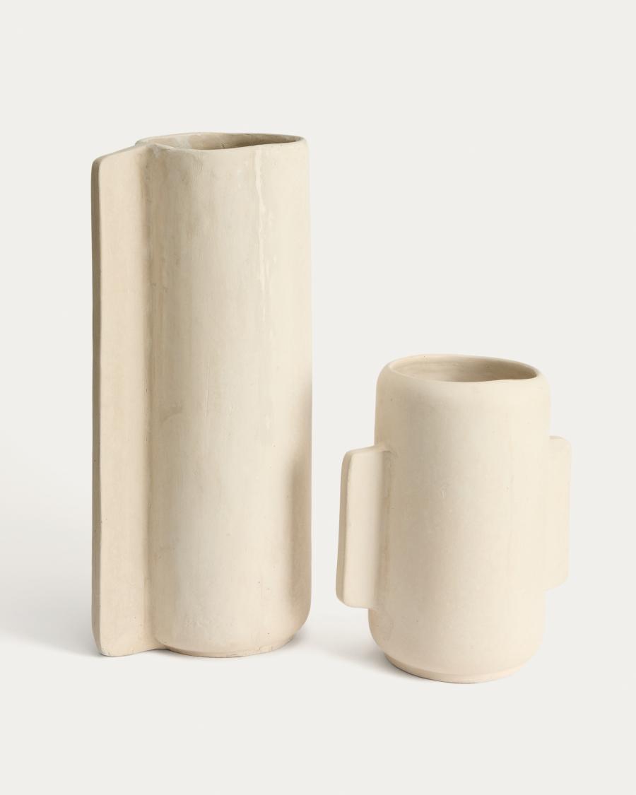 Mireni papier-mâché vase beige 67 cm