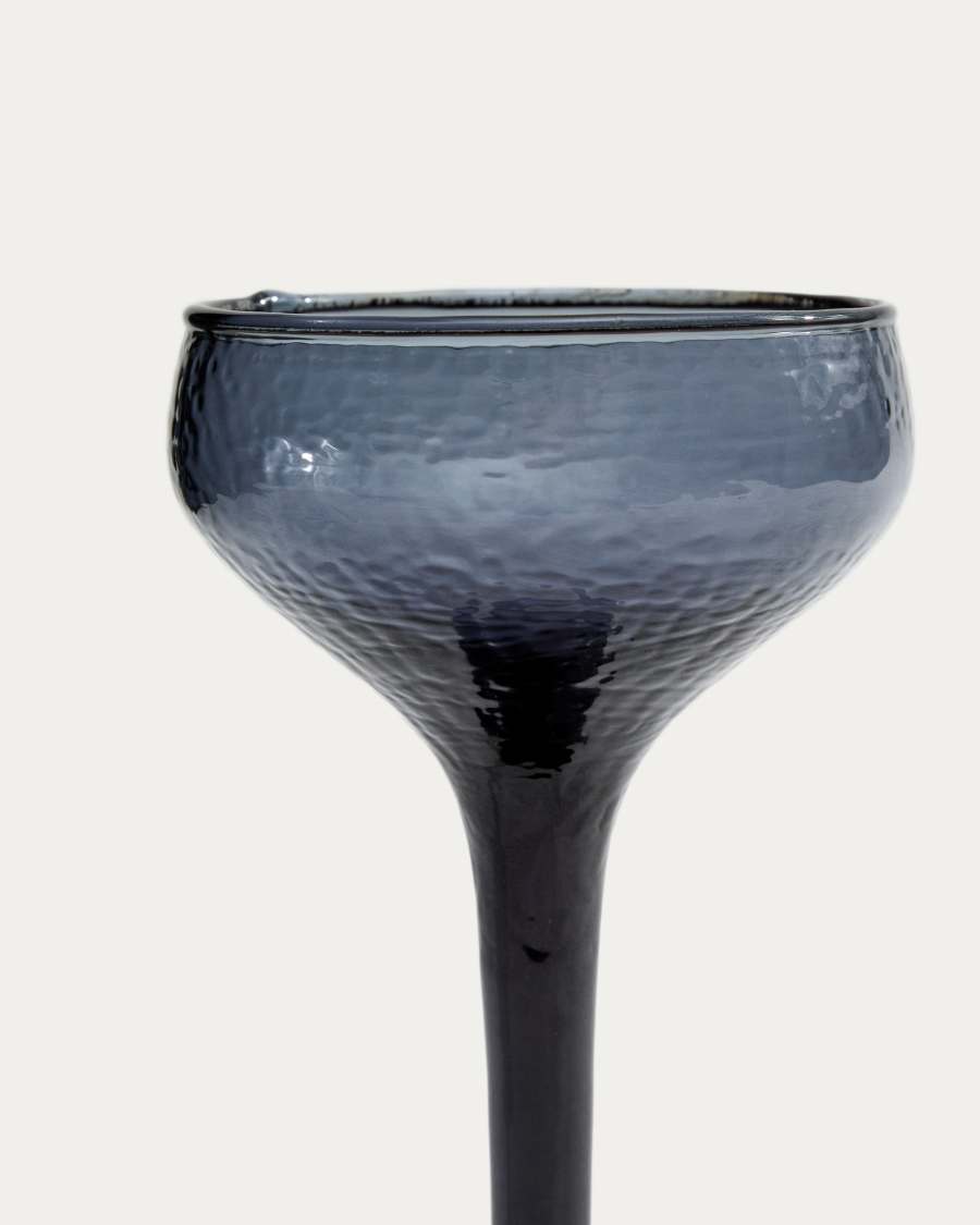 Sileia wine glass made of blue recycled glass