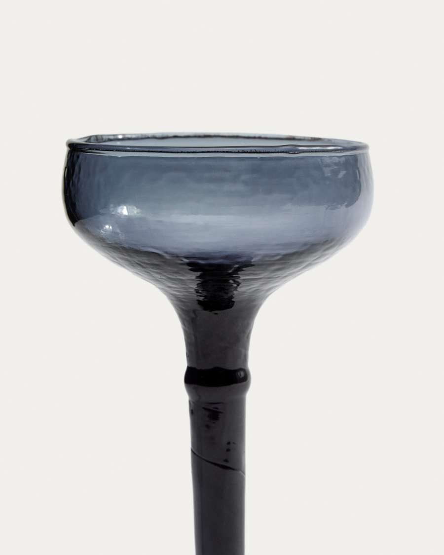 Vinea wine glass made of blue recycled glass