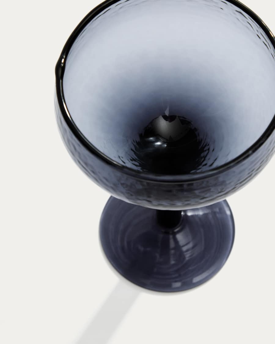 Sileia wine glass made of blue recycled glass