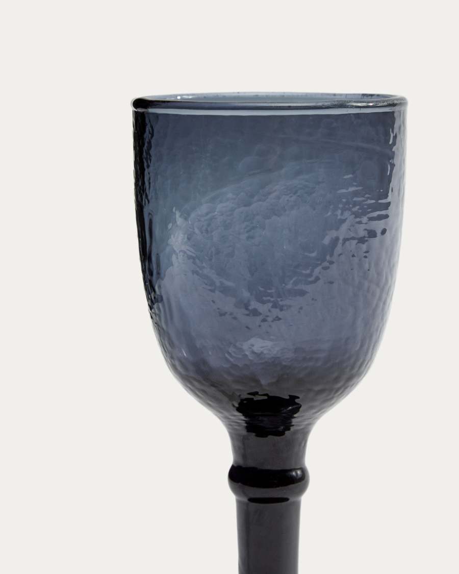 Vinea wine glass made of blue recycled glass