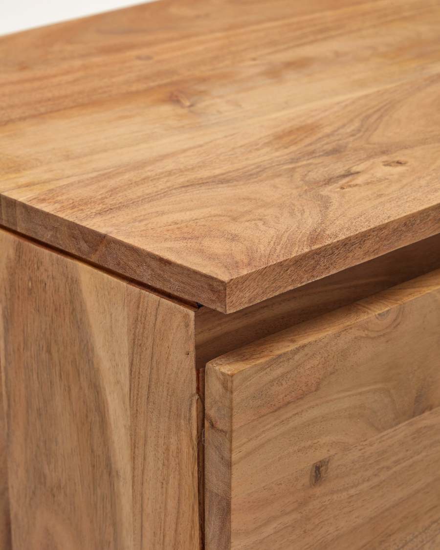 Uxue 4-door sideboard in solid acacia wood with bleached finish 200 x 88cm