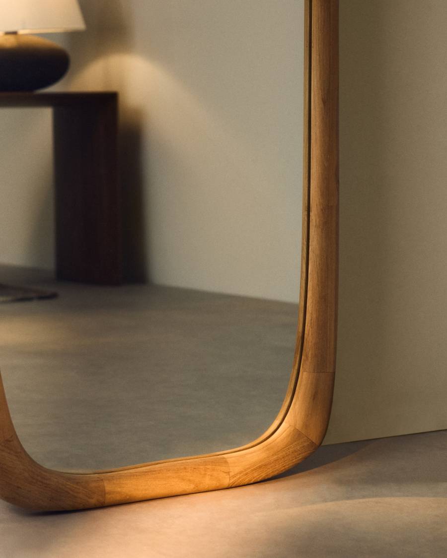 Alura teak wood mirror 158 x 61cm FSC 100%