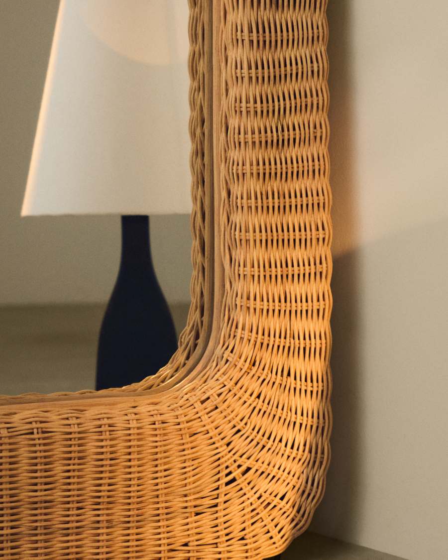 Zilna rattan mirror 58 x 120 cm