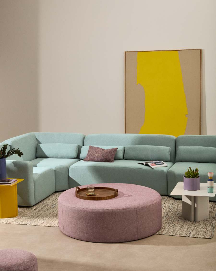 Fußablage mit abnehmbarem Bezug Kaeli violett Ø 120 cm