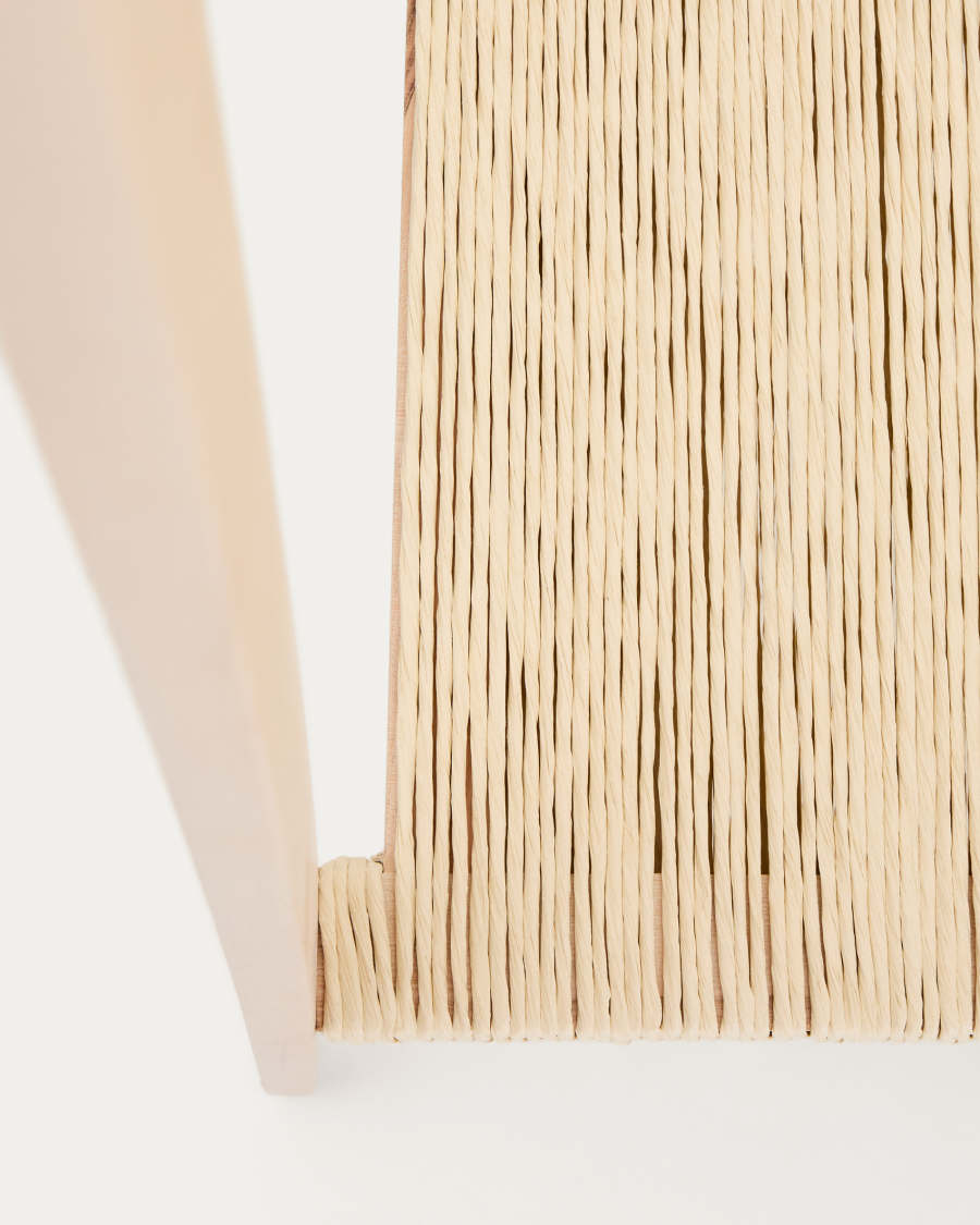 Natane birch wood and rattan clothing rail, 95 x 152 cm