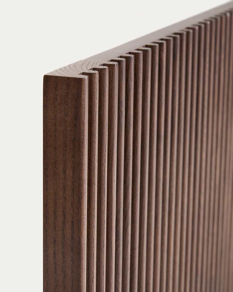 Tête de lit Beyla en bois de frêne massif avec finition ton noyer pour lit jusqu’à 180 cm FSC 100 %