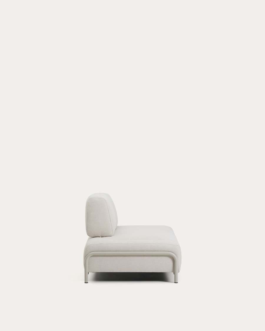 Compo 2-seater module in ecru chenille with beige metal frame 200 cm FSC Mix Credit