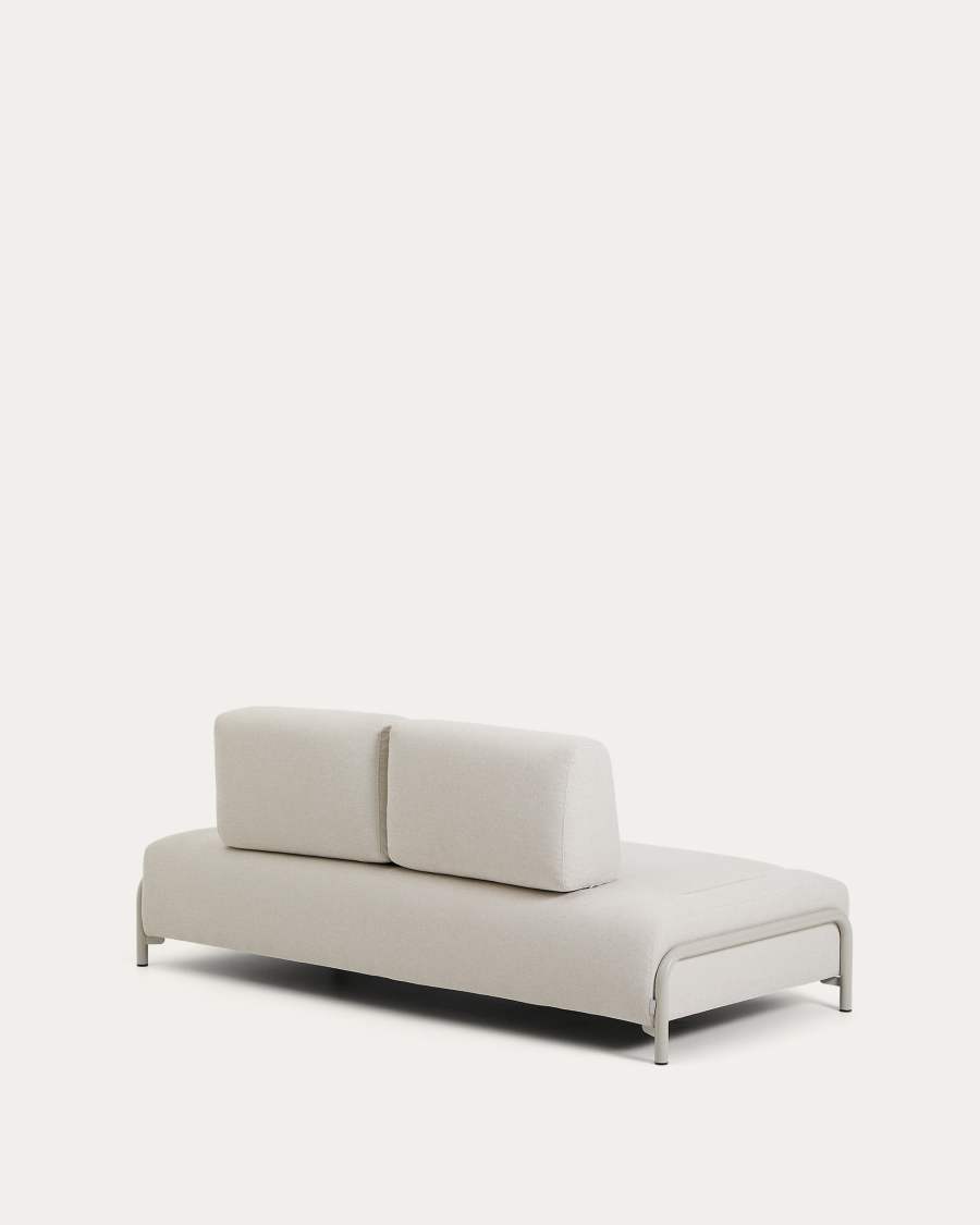 Compo 2-seater module in ecru chenille with beige metal frame 200 cm FSC Mix Credit