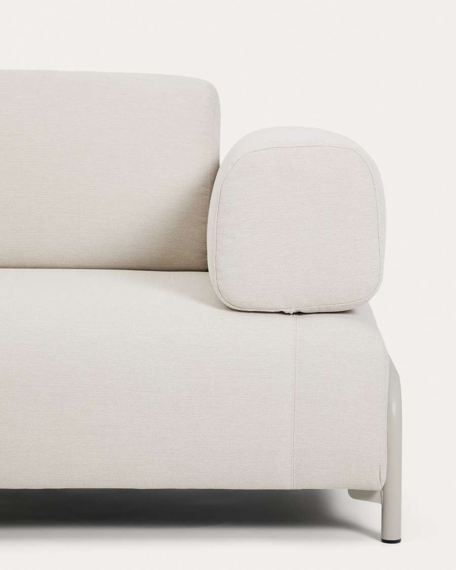 Καναπές 2θέσιος Compo chenille εκρού και μπεζ μεταλλικό σκελετό 200 εκ. FSC Mix Credit