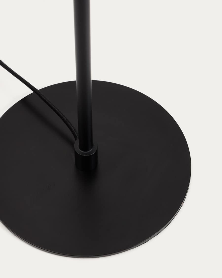 Nuvira floor lamp in black satin metal