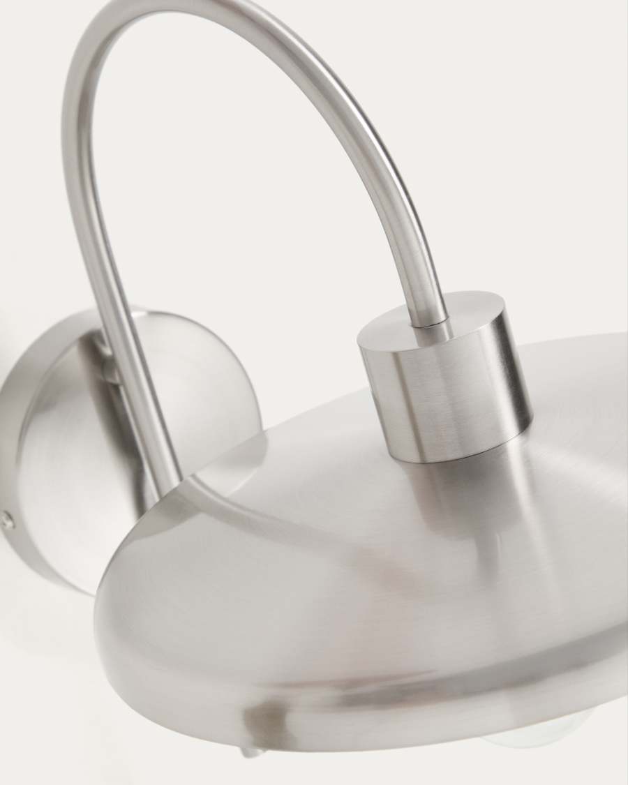 Nuvira wall light in light grey brushed metal