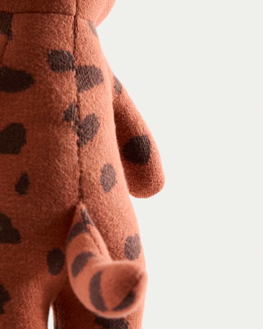 Tandani orange knitted cheetah soft toy