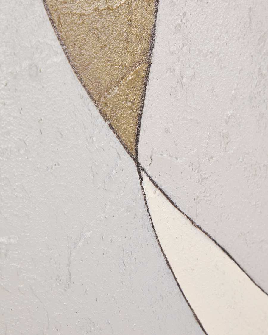 Marvilo grey and mustard abstract canvas 80 x 100cm