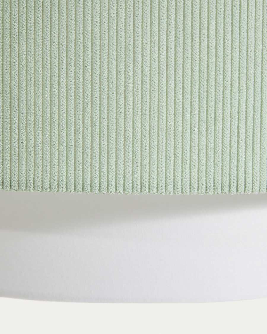 Bianella cotton and turquoise corduroy ceiling lamp