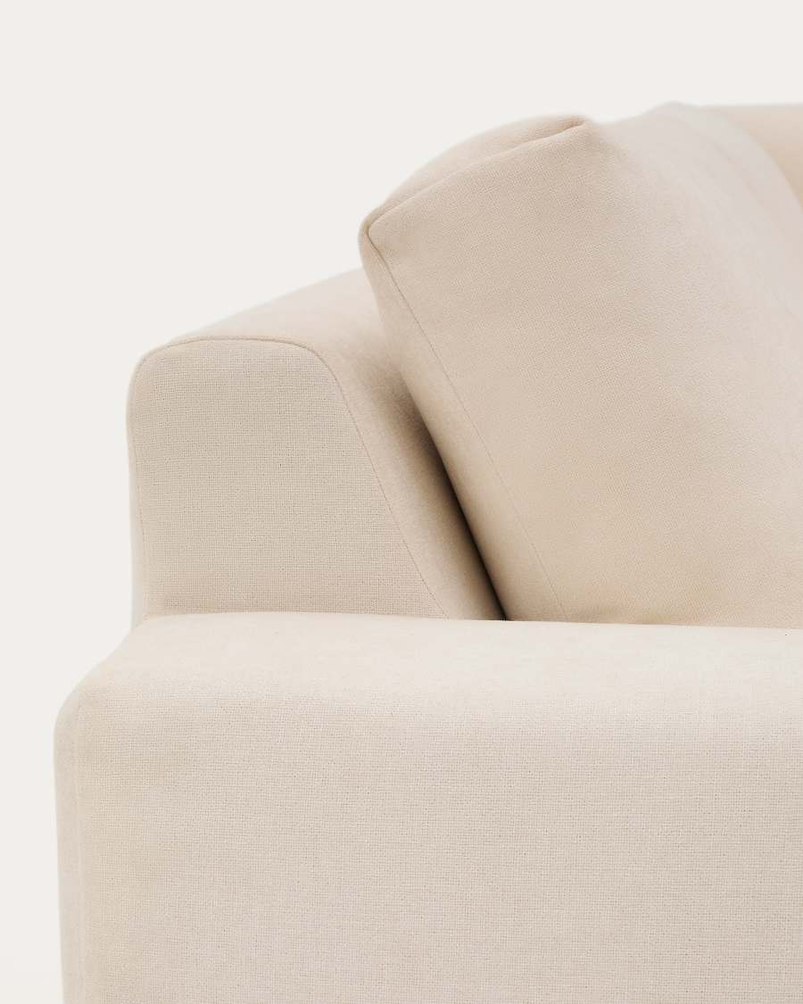 Alea 5-seater modular corner sofa with removable cover in ecru chenille 310 x 310cm