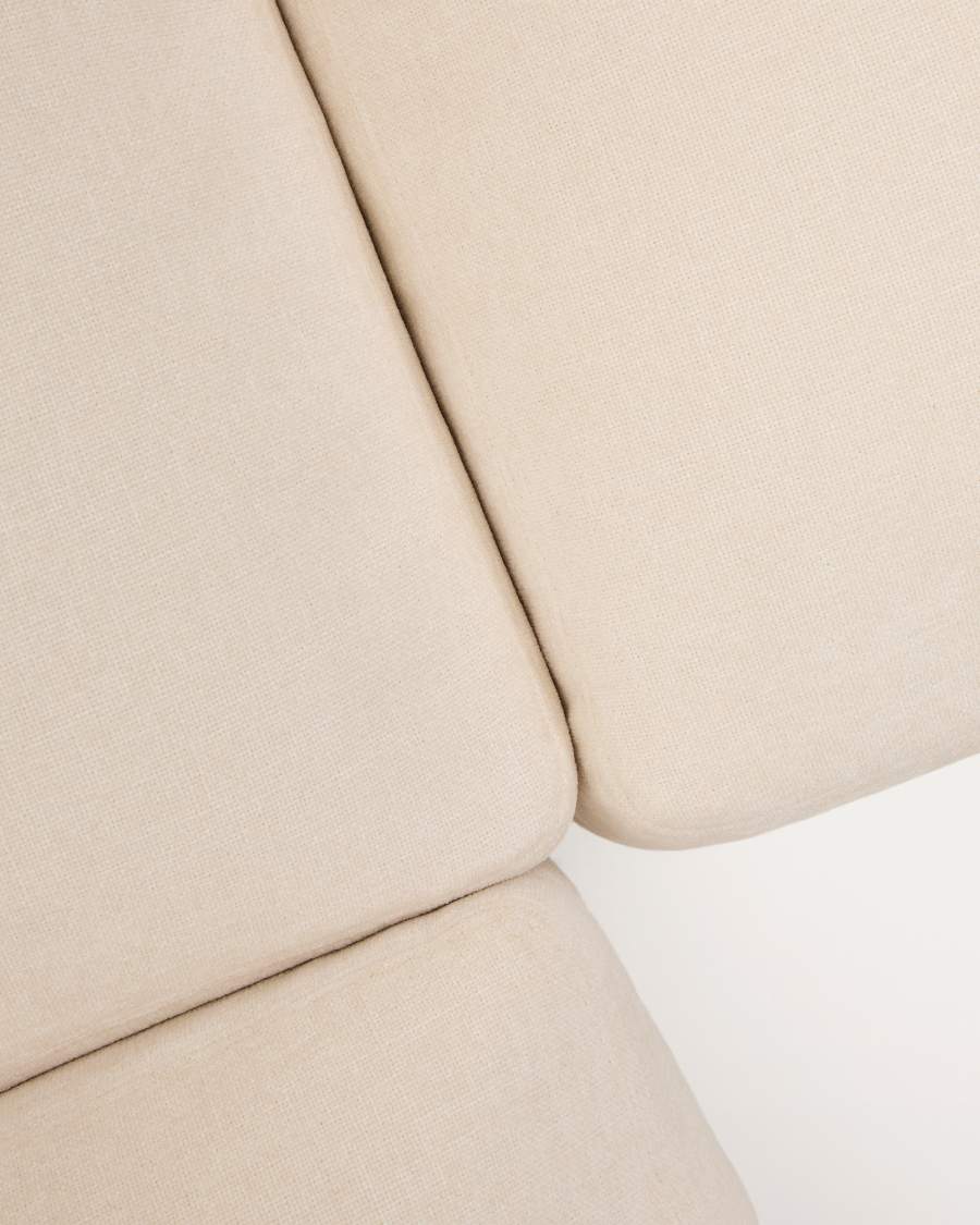 Alea 5-seater modular corner sofa with removable cover in ecru chenille 310 x 310cm