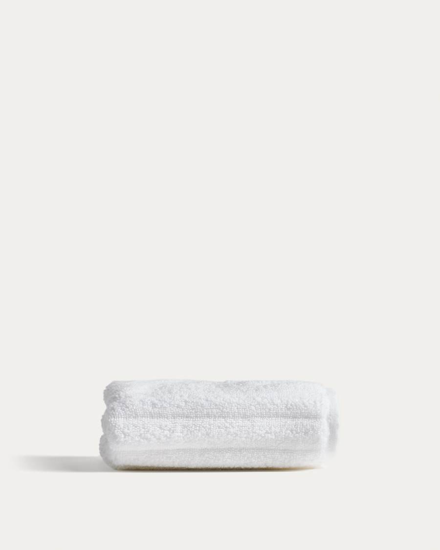 Navira 100% cotton white face towel 30 x 50cm