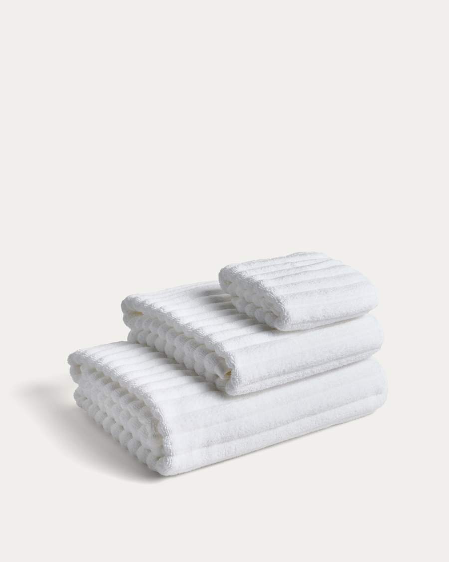 Navira 100% cotton white face towel 30 x 50cm