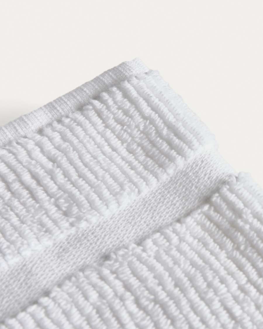 Olvira toilethanddoek van 100% wit katoen in jacquard 30 x 50 cm